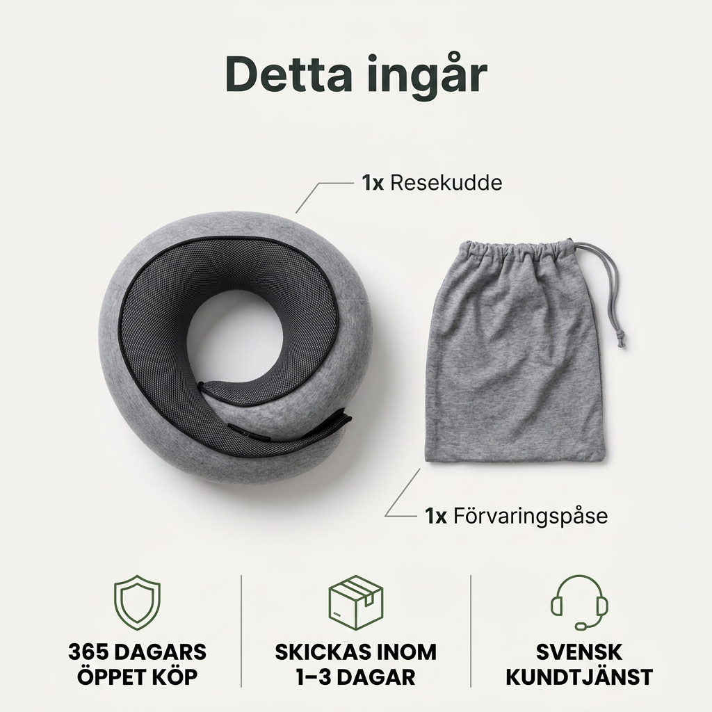 Norillo® – NestHold – Resekudde med hakstöd som stöttar när du somnar