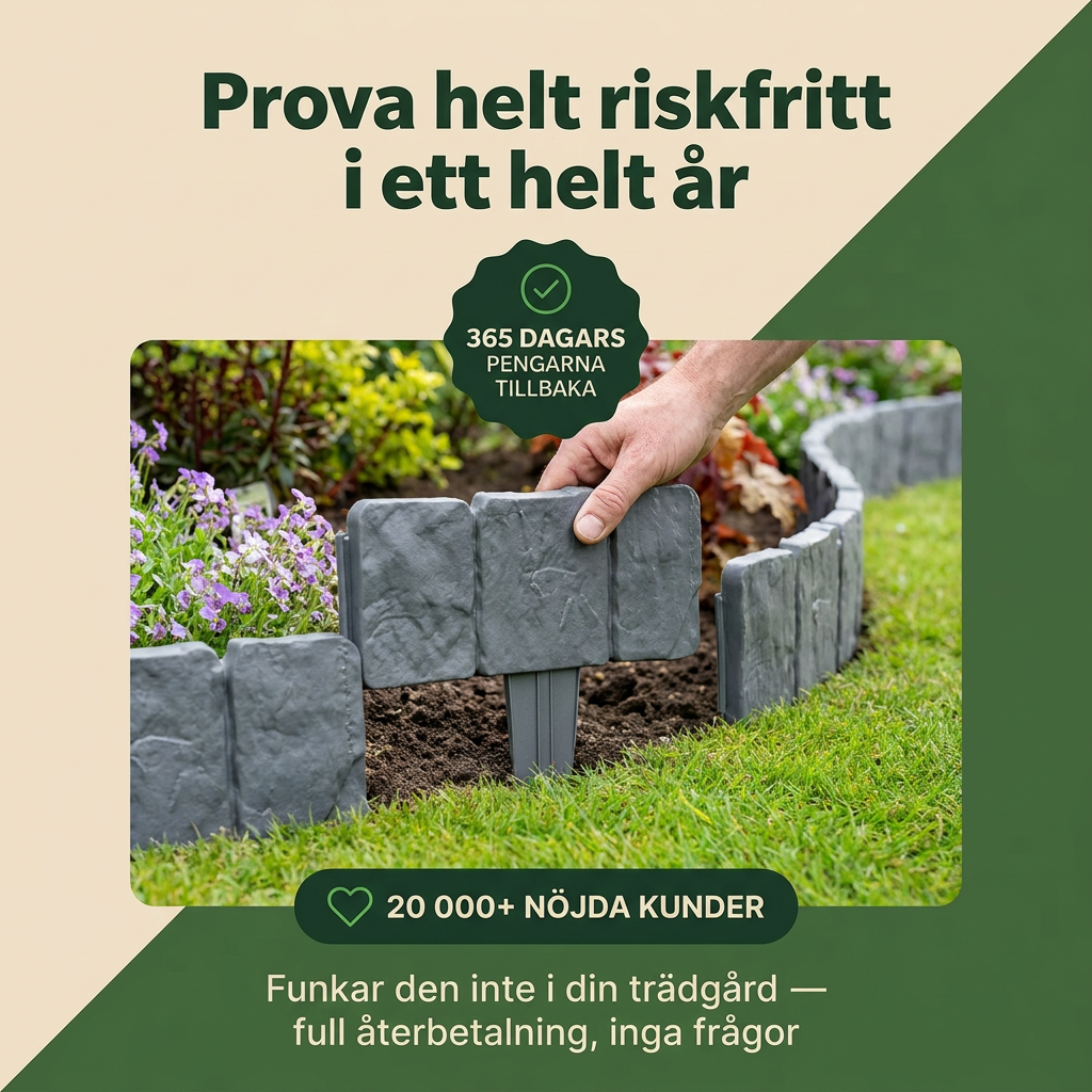 Norillo™ – Rabattkant i Stenoptik som Hindrar Gräs från att Krypa In