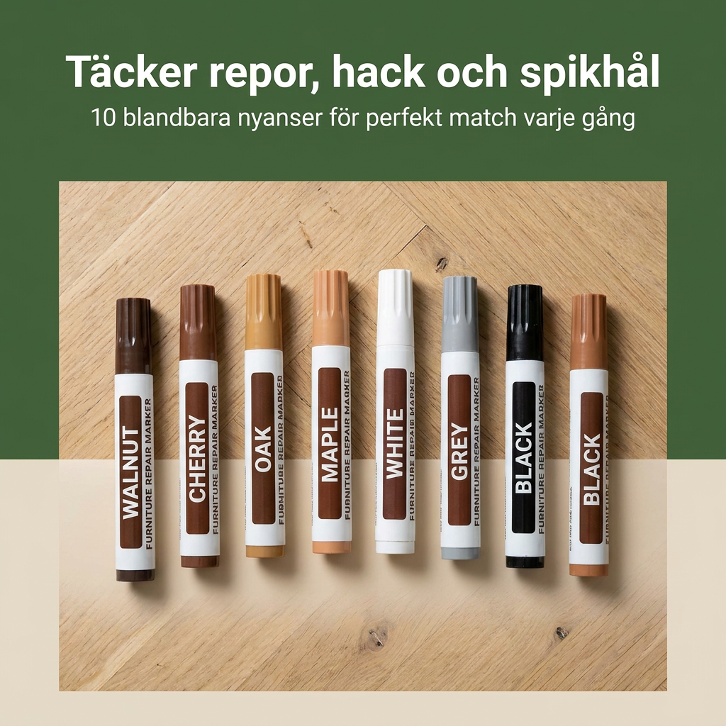 Norillo™ – Möbelpennor som döljer repor och märken på sekunder