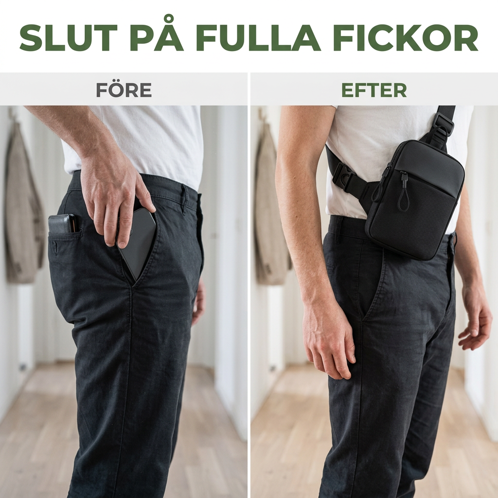 Norillo® – SlimCross – Kompakt crossbody som ersätter fulla fickor