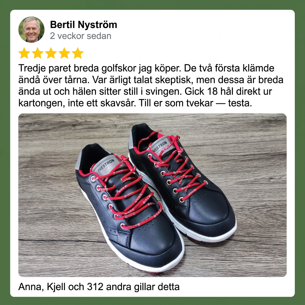 Norillo® – WideStride – Bekväma golfskor för breda fötter hela rundan