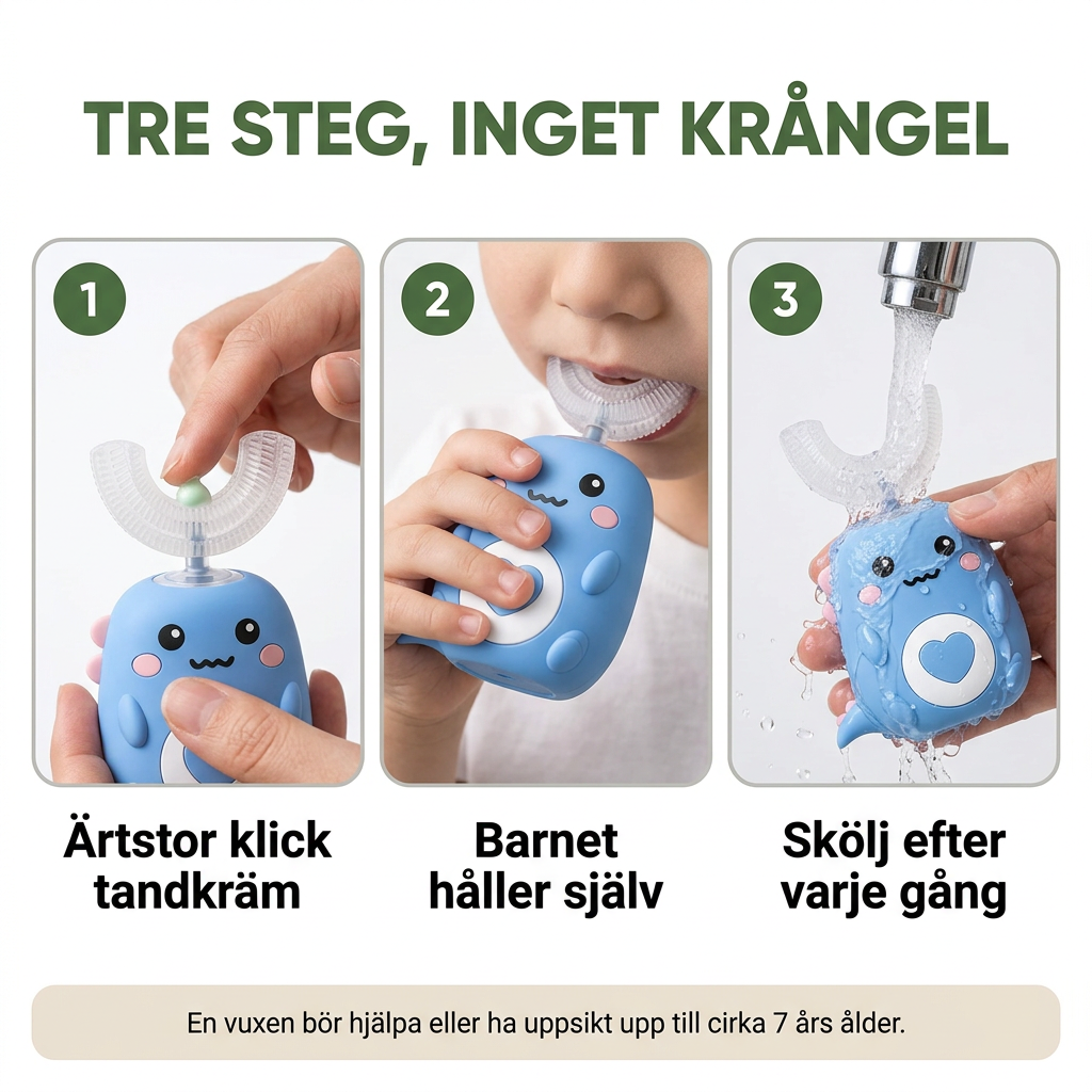 Norillo® – RoarWave – Barntandborste 3–8 år för lugnare kvällar