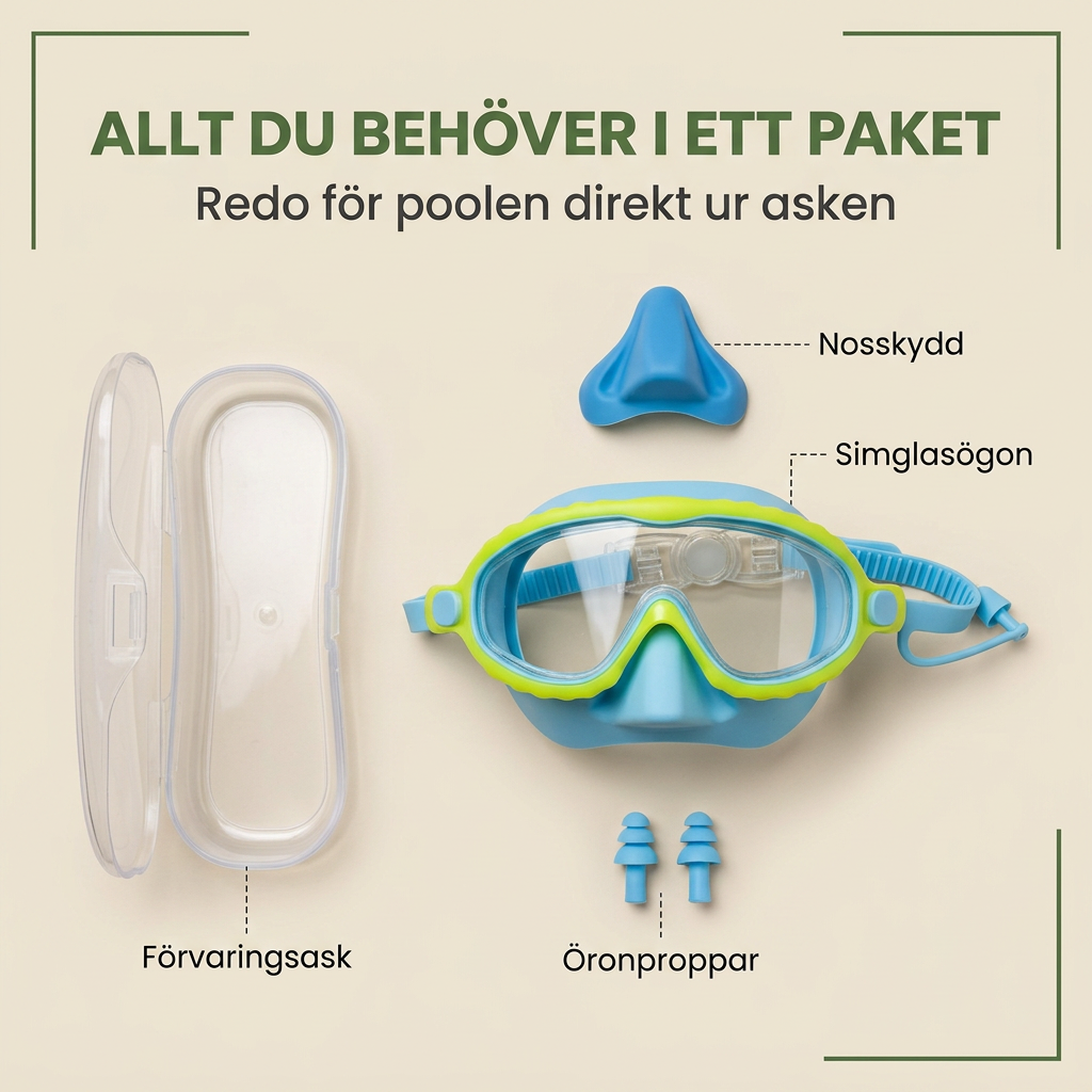 Norillo® – ClearDive – Barnsimglasögon som sitter kvar utan tovigt hå