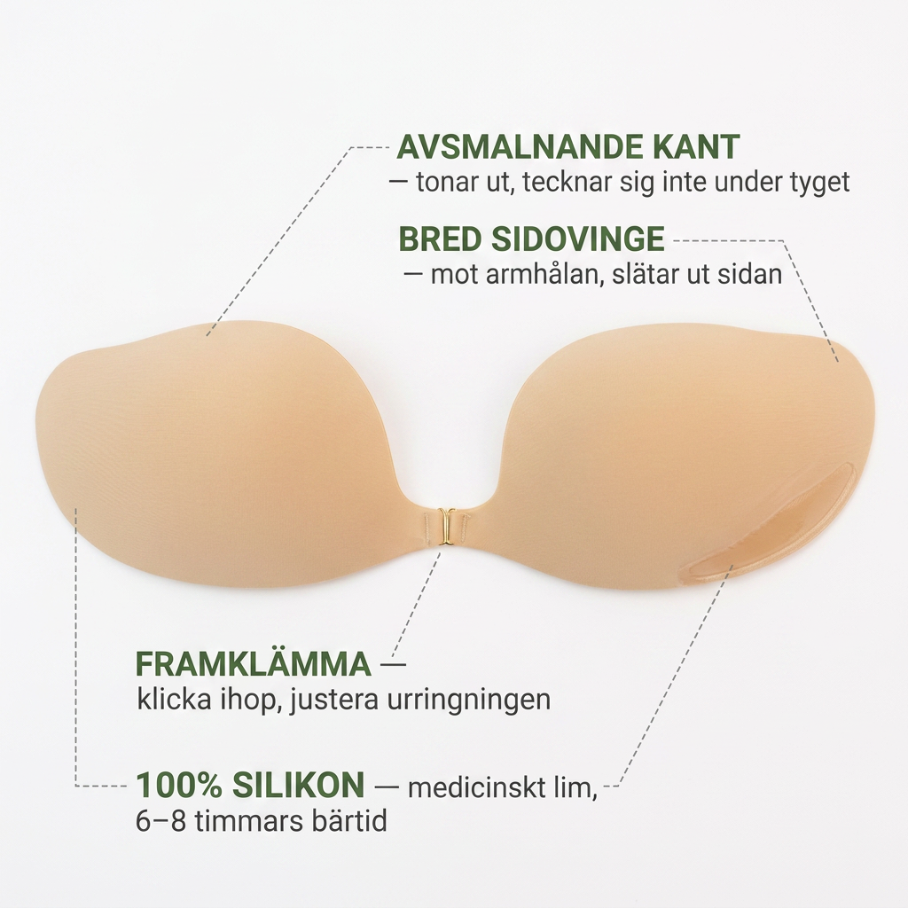 Norillo® – BareCurve – Bandlös bh som formar under ryggfria plagg