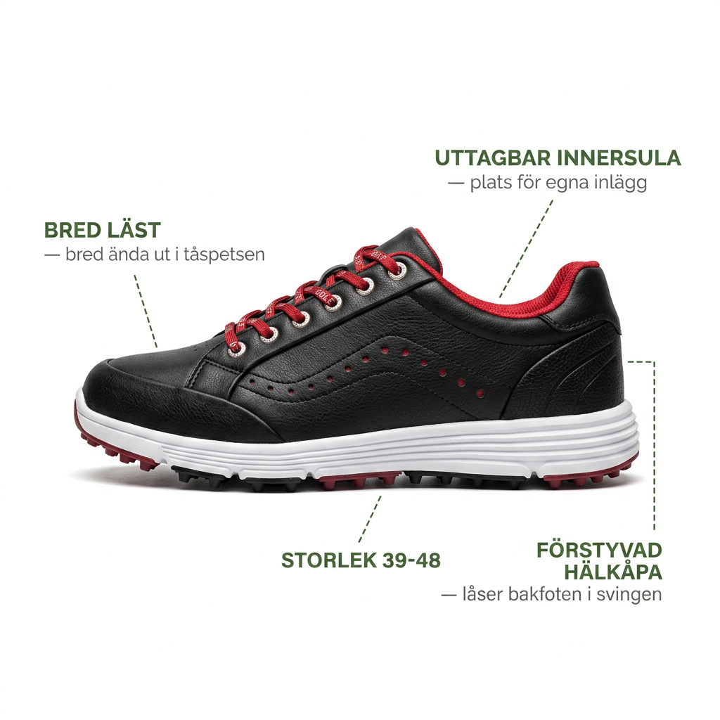 Norillo® – WideStride – Bekväma golfskor för breda fötter hela rundan