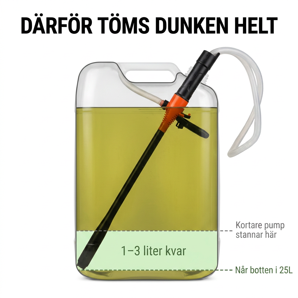 Norillo® – TankFlow – Pumpa bränsle från dunk utan lyft och spill