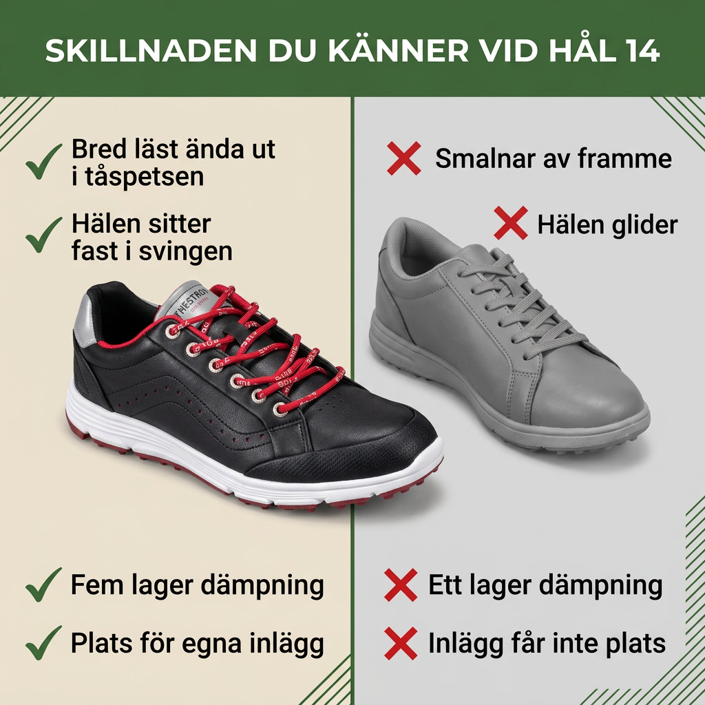 Norillo® – WideStride – Bekväma golfskor för breda fötter hela rundan