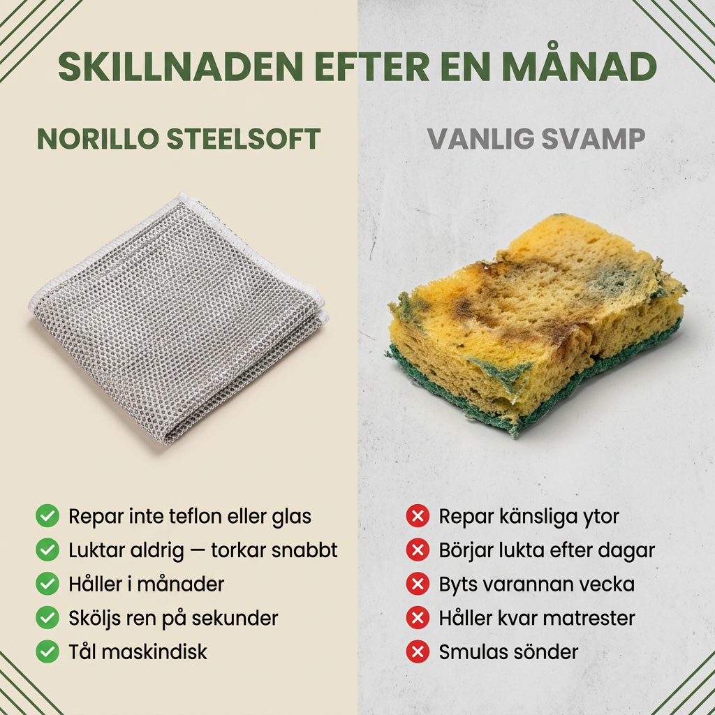 Norillo® – SteelSoft – Diskduk i stål som tar fettet utan att repa