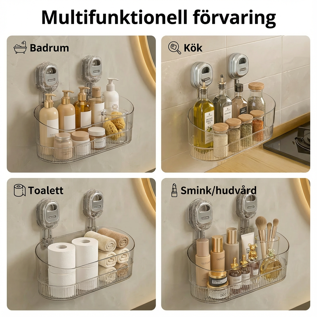 Norillo™ – Självhäftande Vägg­hylla utan Borrning för Kök & Badrum