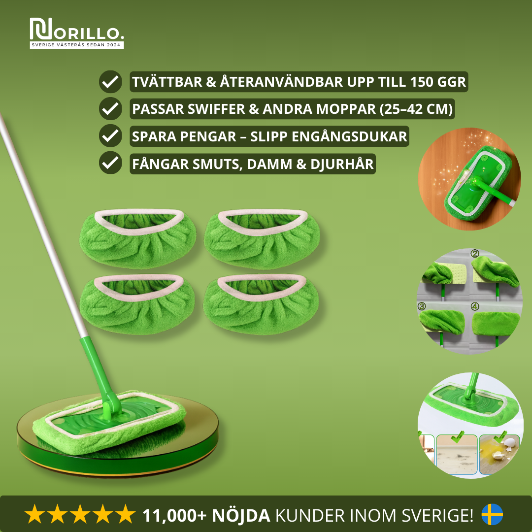 GreenSweep™ – Återanvändbar mopp för Swiffer | 2+2 GRATIS