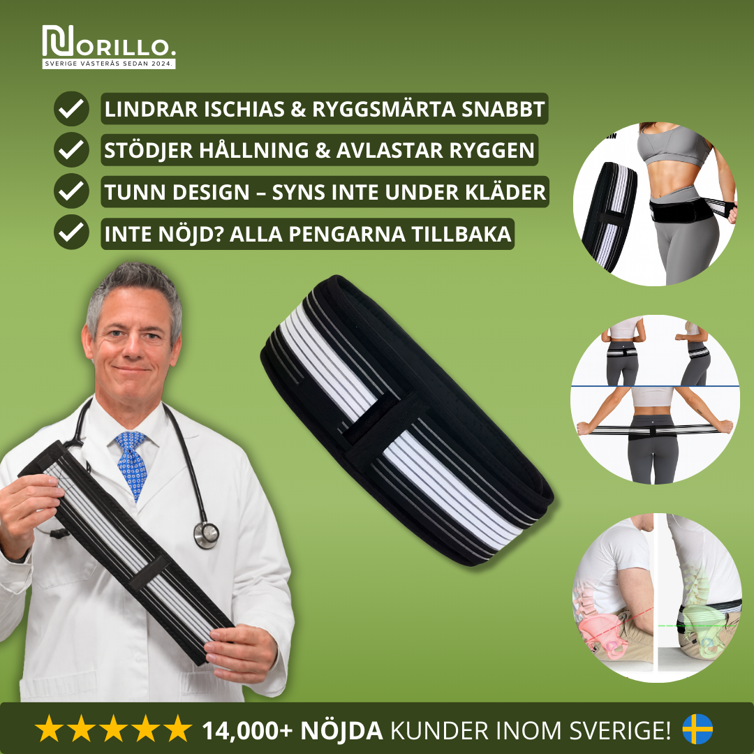 Norillo™ – Kompressionsbälte som avlastar ländryggen