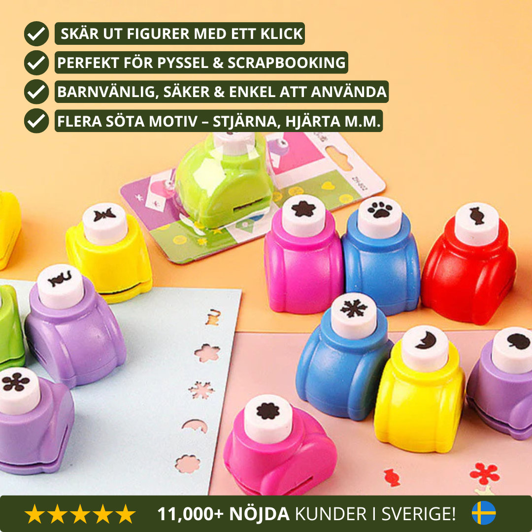 Norillo™ – Formstans för stjärnor, hjärtan & djur till scrapbooking