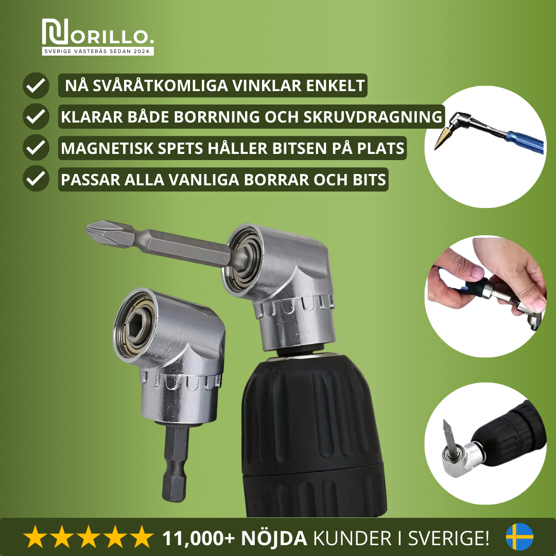 Norillo™ – Vinkeladapter som ger enkel åtkomst där vanliga verktyg inte kommer åt