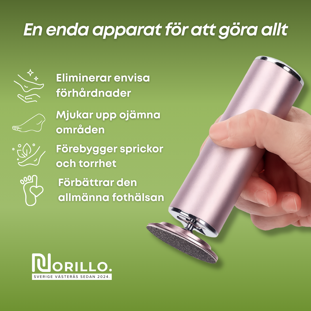 Norillo™ – Ta bort förhårdnader och spruckna hälar smärtfritt