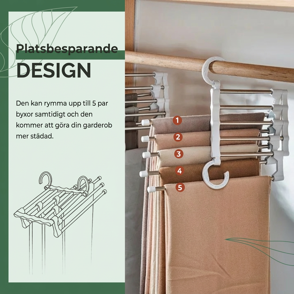 Norillo™ – Space-saving hängare för byxor, jeans och kjolar utan veck