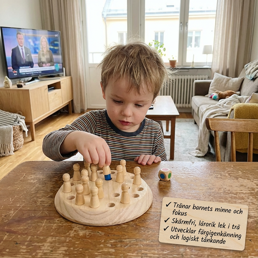 Norillo™ – Träspel för färgmemory som tränar barns minne & fokus