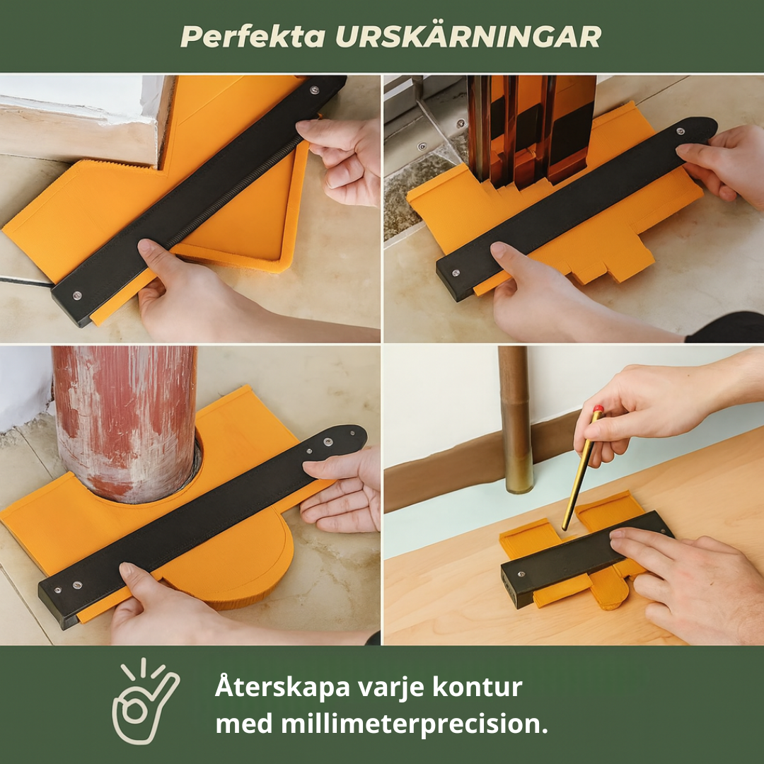 Norillo™ – Konturmätare 25 cm med lås för perfekta snitt