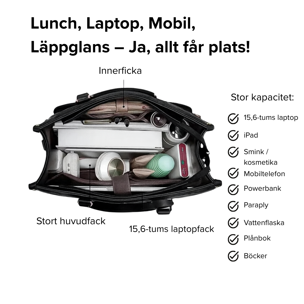 Norillo™ – Stilig Lunch- & Arbetsväska med Isolerat Kylfack