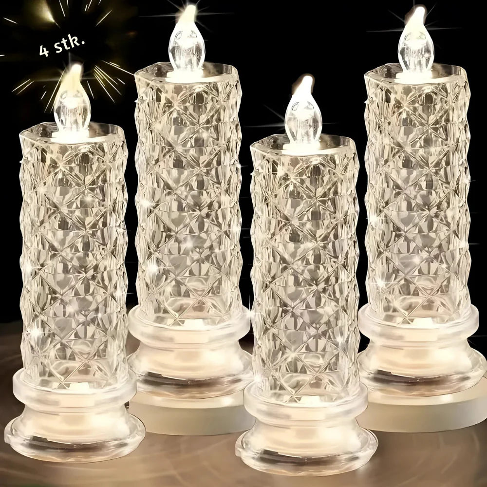 CrystalGlow™ – LED-ljusset i kristall (4st)