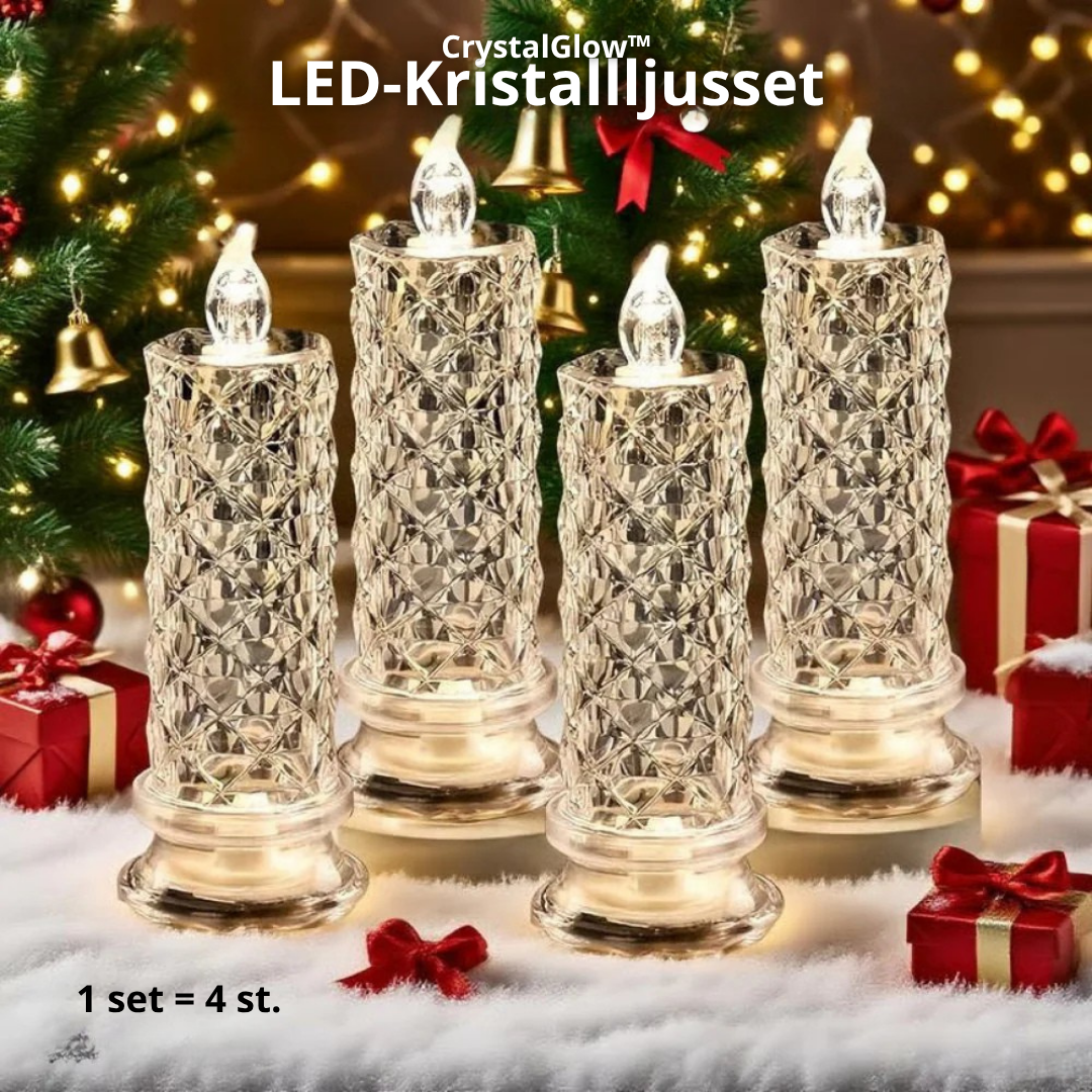 CrystalGlow™ – LED-ljusset i kristall (4st)