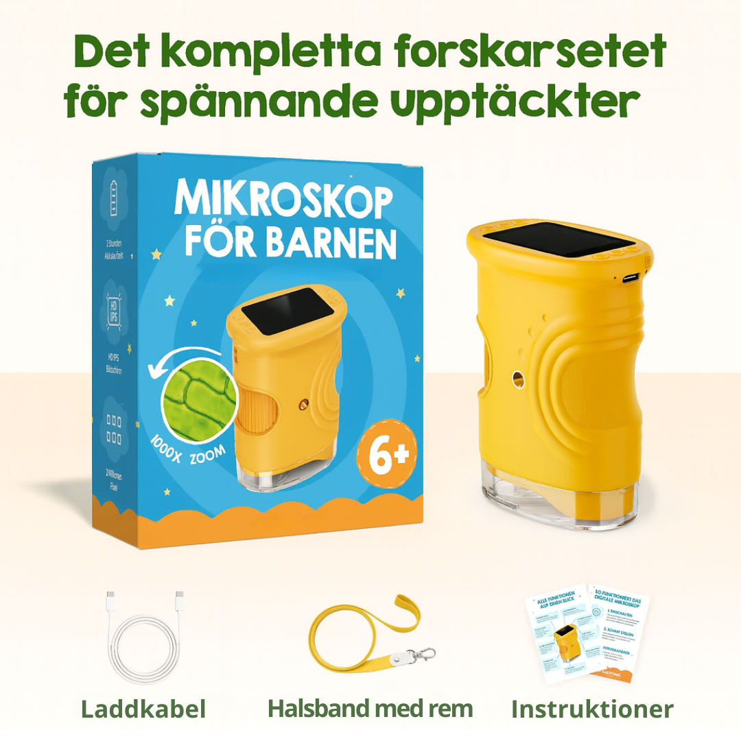 Norillo™ – Barnmikroskop med 1000x zoom & fotofunktion