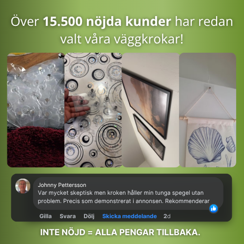 Norillo™ – Väggkrokar med patenterat grepp – inga hål, inga märken