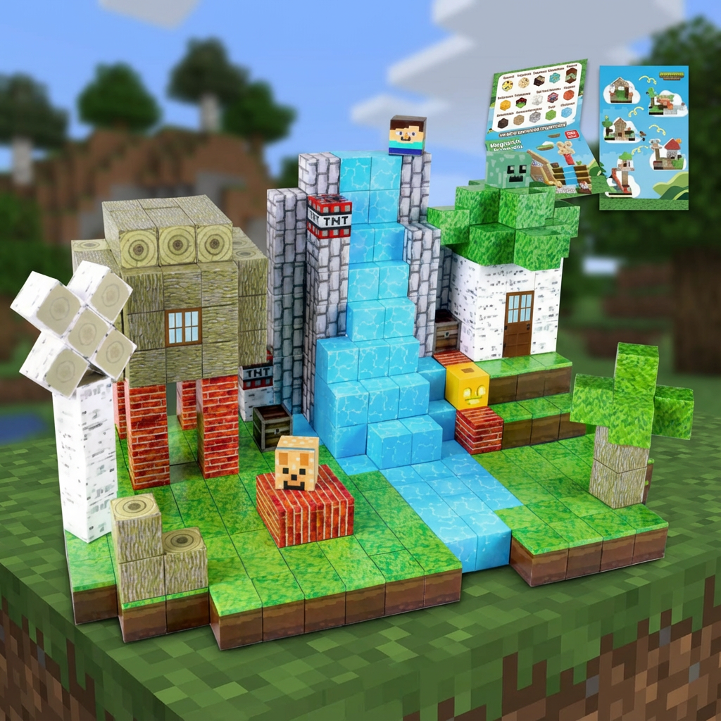 Norillo™ – Pixel Blocks magnetiska byggblock som låter barn skapa sin egen värld