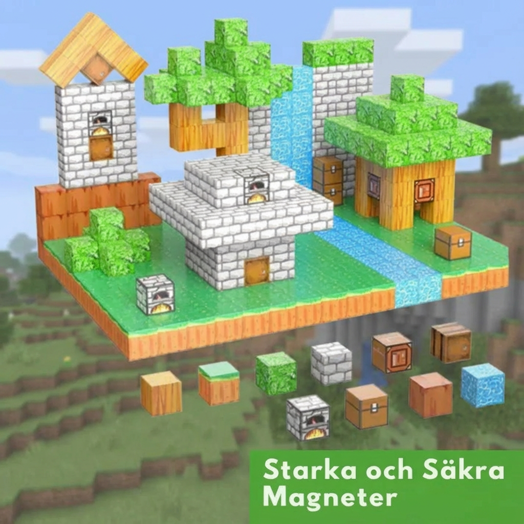 Norillo™ – Pixel Blocks magnetiska byggblock som låter barn skapa sin egen värld